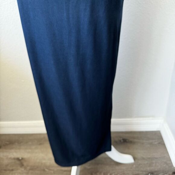 Anrabess Blue Halter Strappy Dress Circle Front Cutout SZ M - Picture 8 of 15